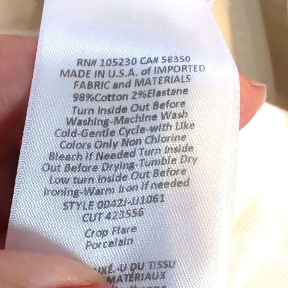 Joie Jeans Size 28 Crop Flare White Denim Jeans - Picture 6 of 6